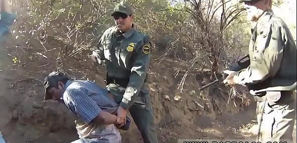  Police woman hd Mexican border patrol agent has his own ways to fend